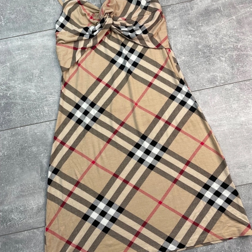 Burberry Tan and Black Plaid Dress - Picture 4 of 9